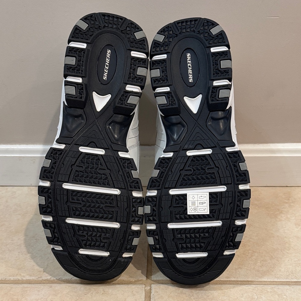 Skechers Men's White and Black Athletic Shoes - Picture 5 of 5
